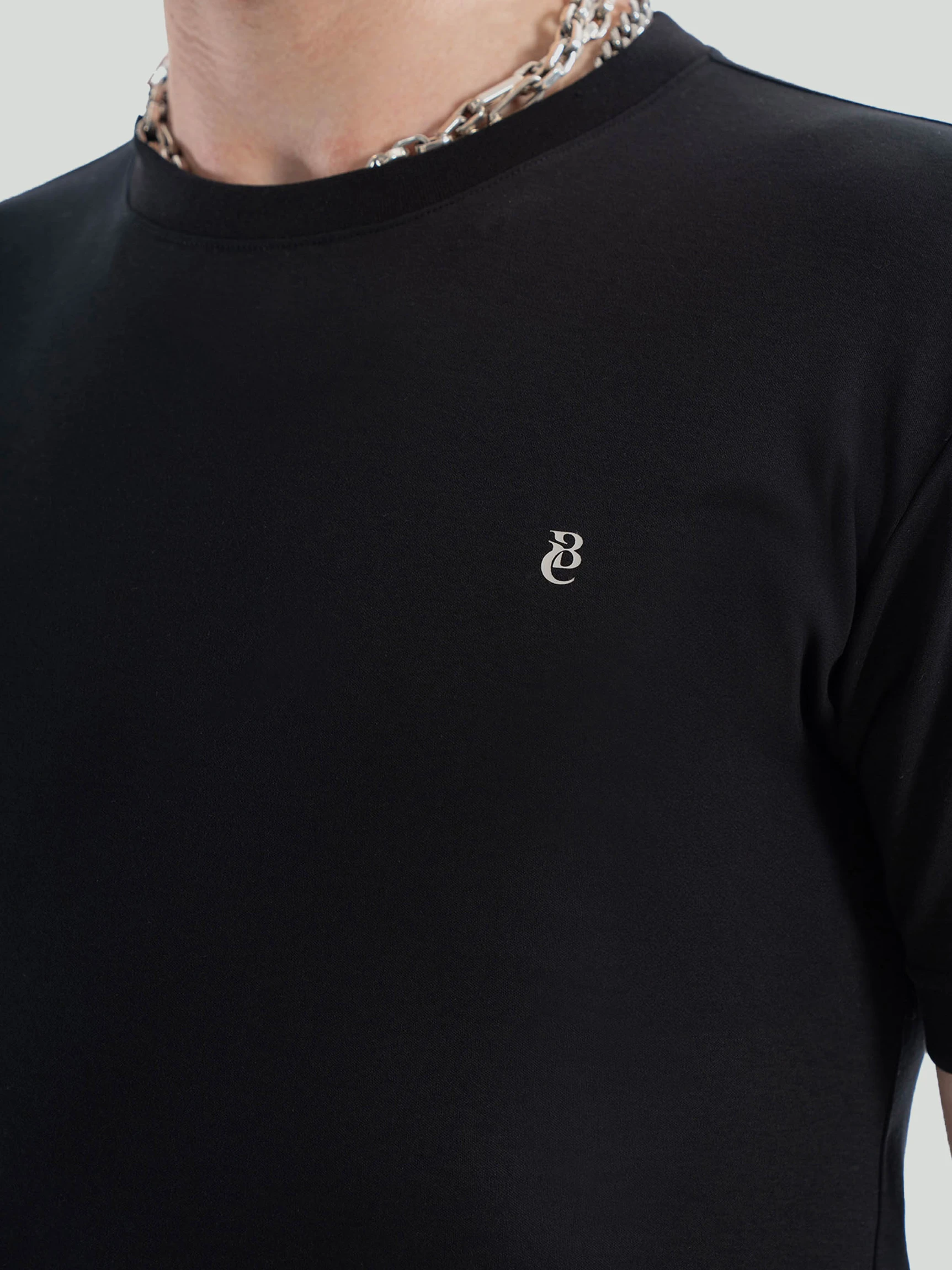 Чёрная футболка из мерсеризованного хлопка размеры XXL-6XL — Одежда — фото 4 — CLIMBER B.C.