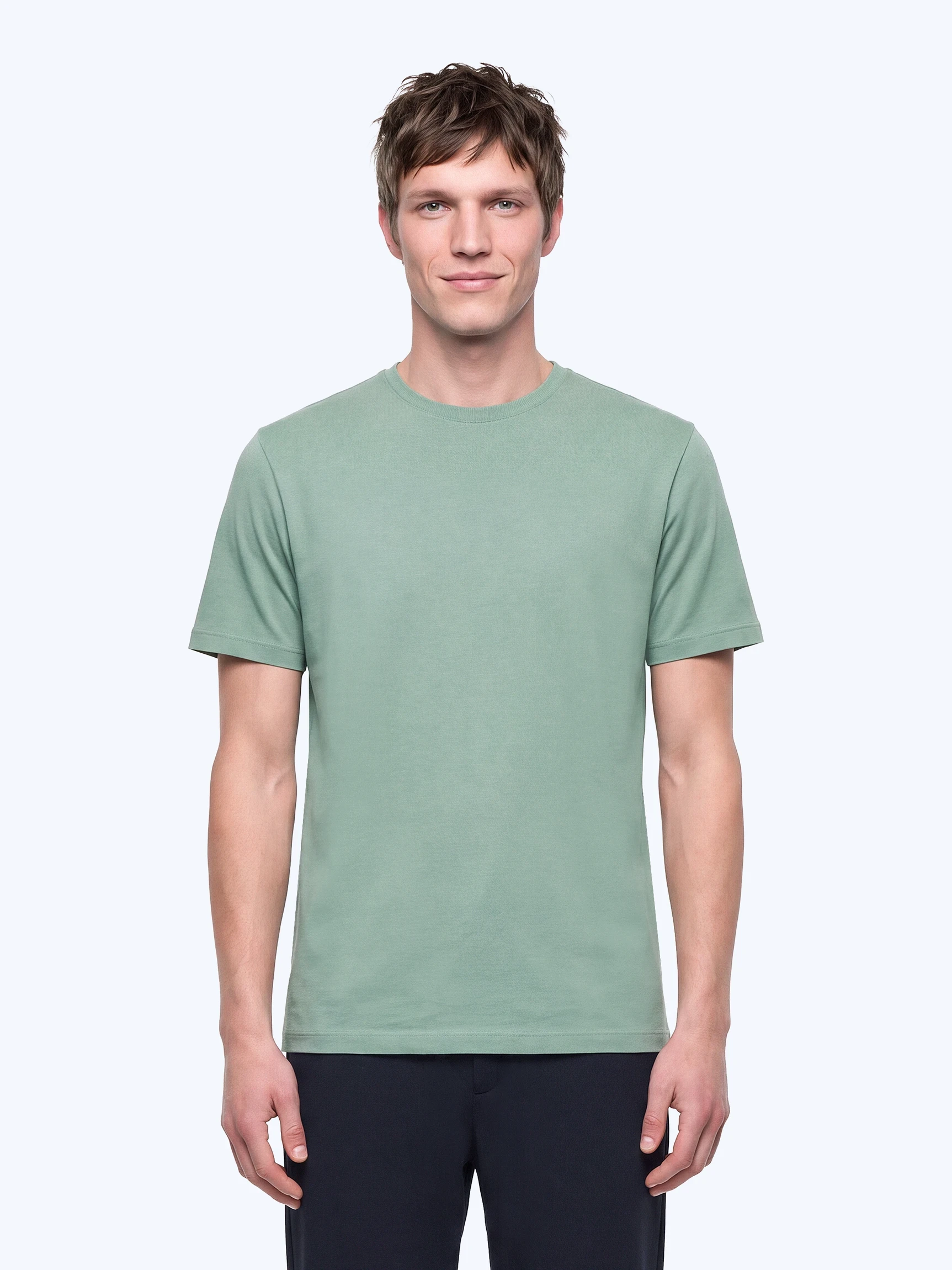 Зелёная футболка из мерсеризованного хлопка размеры XXL-6XL — Одежда — CLIMBER B.C.