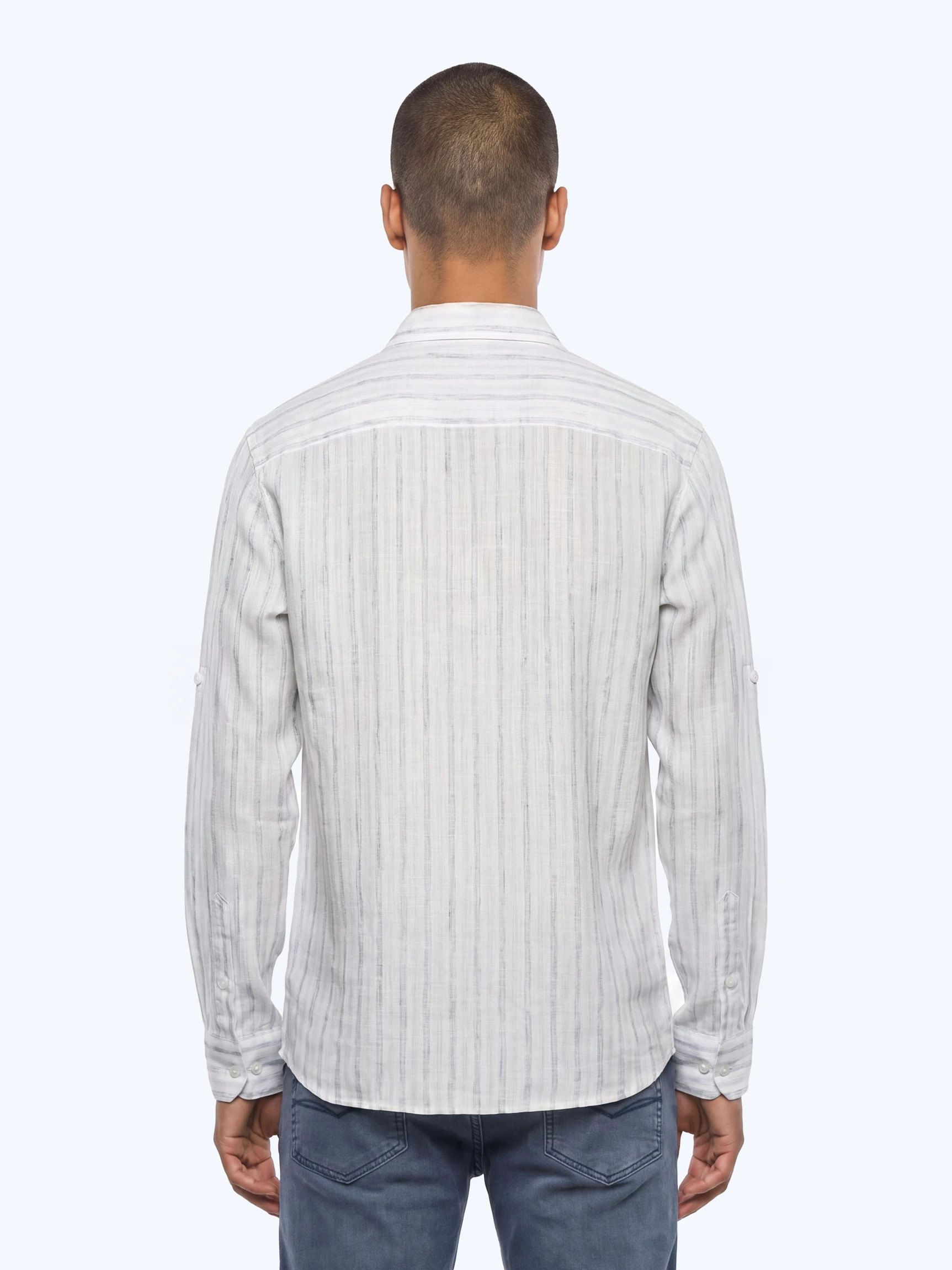 Повседневная рубашка в полоску с длинным рукавом — Одежда — фото 3 — CLIMBER B.C.