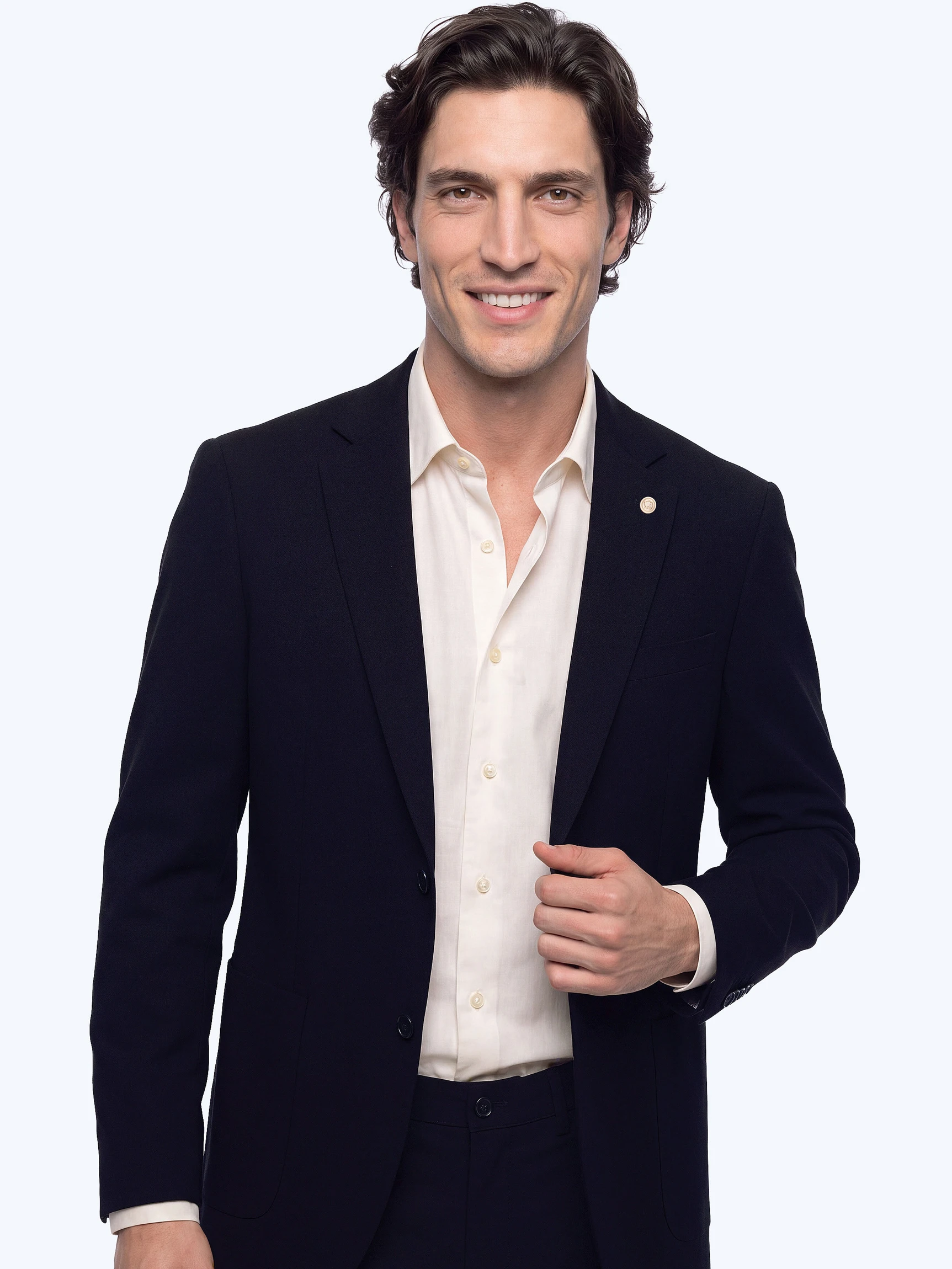 Тёмно-синий костюмный пиджак — Одежда — CLIMBER B.C.
