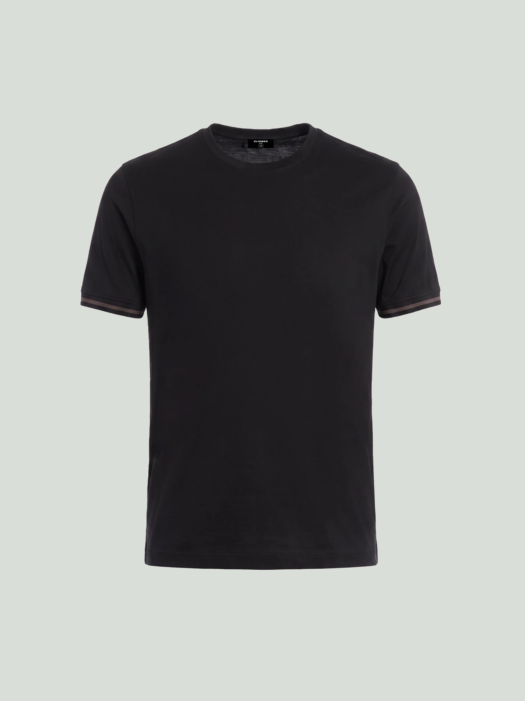 Чёрная футболка из мерсеризованного хлопка размеры XXL-6XL — Одежда — CLIMBER B.C.