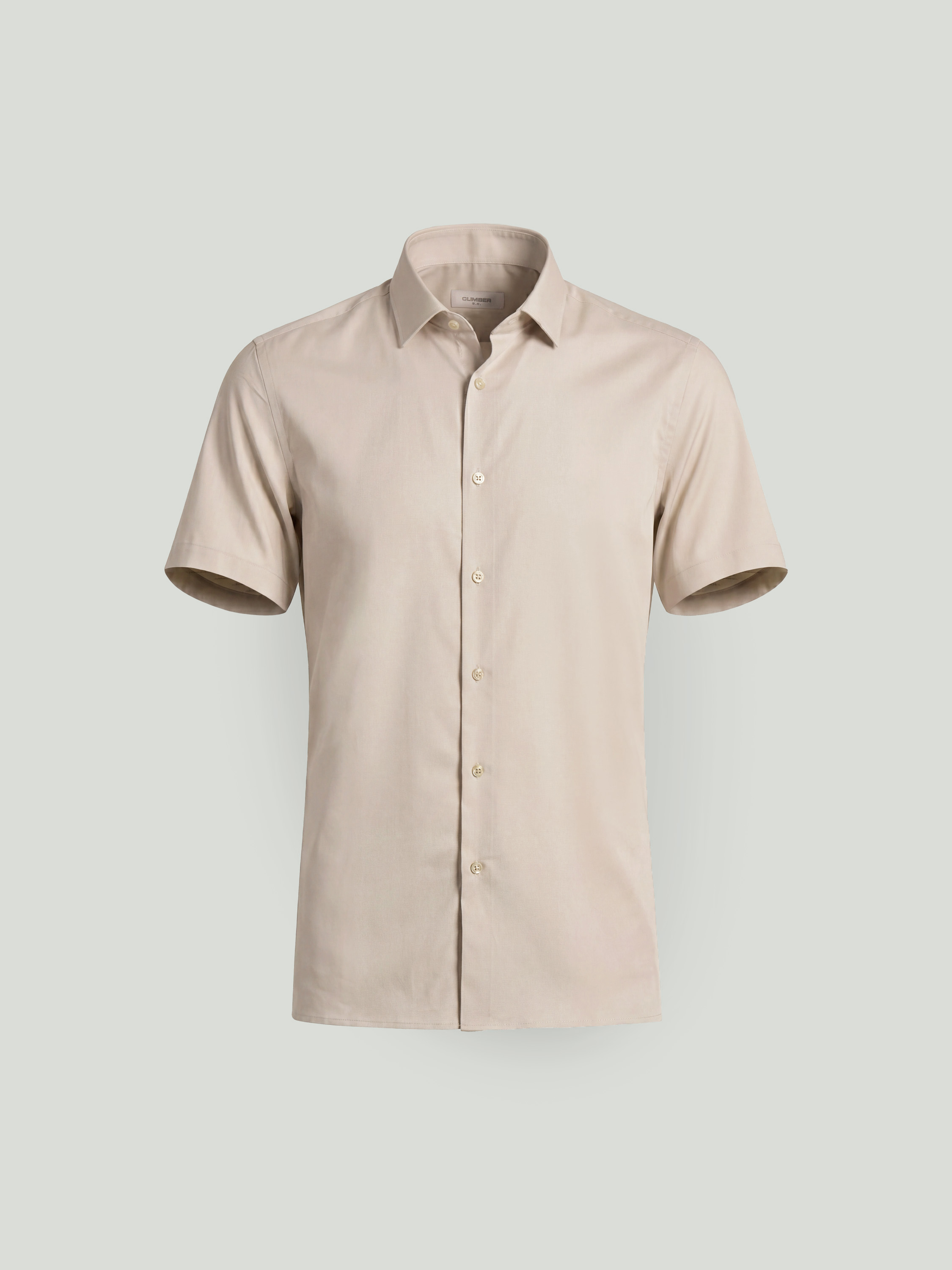 Бежевая рубашка с коротким рукавом — Одежда — фото 4 — CLIMBER B.C.