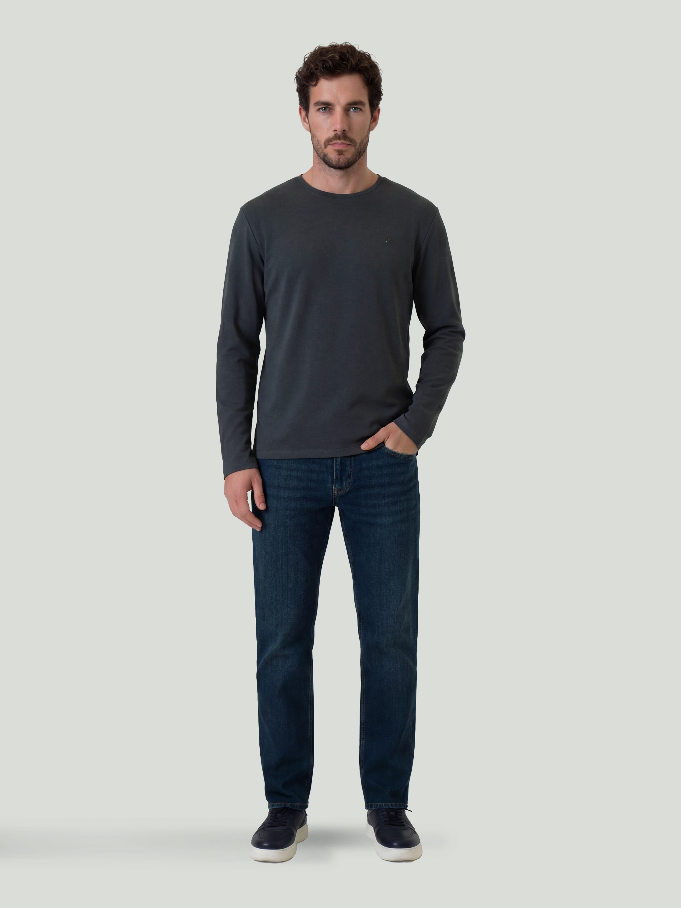 Тёмно-синие джинсы NORMAL FIT — Одежда — CLIMBER B.C.