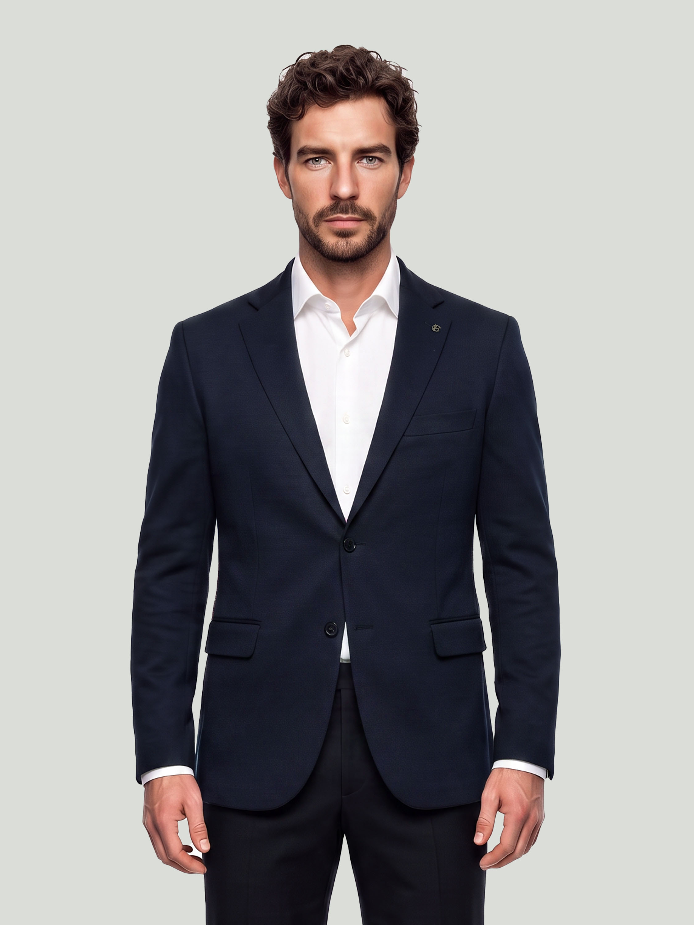 Тёмно-синий пиджак SLIM — Одежда — CLIMBER B.C.